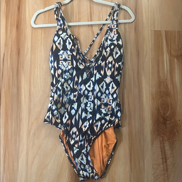 Athena Other - Athena Geometric Blue and Orange Swimsuit